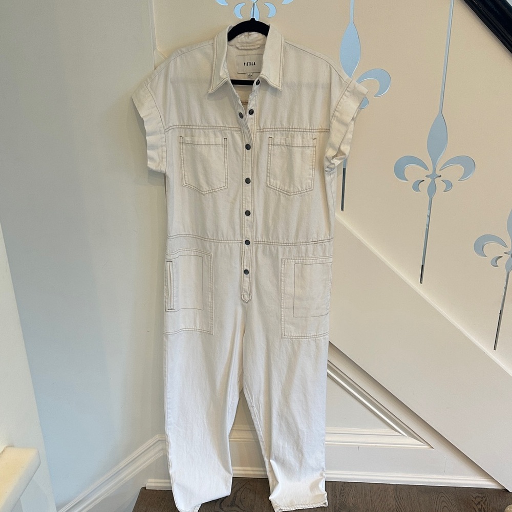 Pistola Off white Denim Jumpsuit